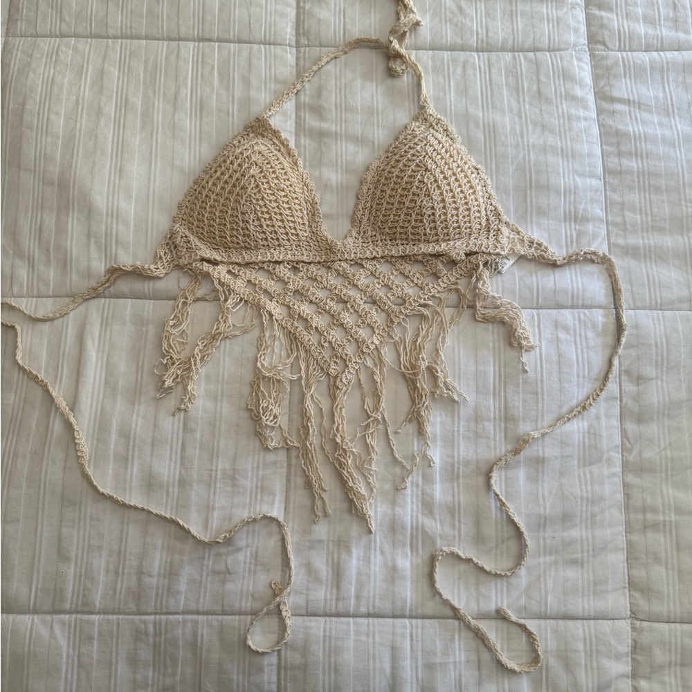 Crochet Fringe Halter Top